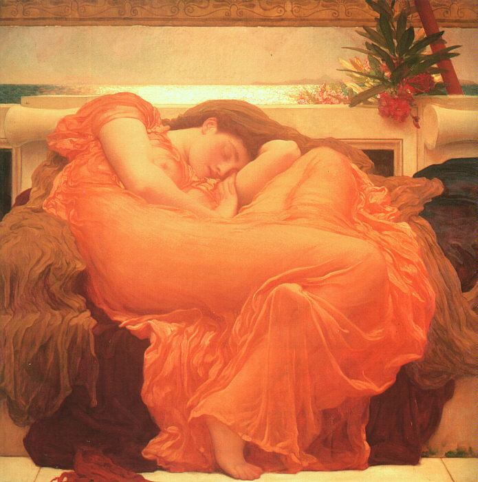 Lord Frederic Leighton Flaming June Sweden oil painting art